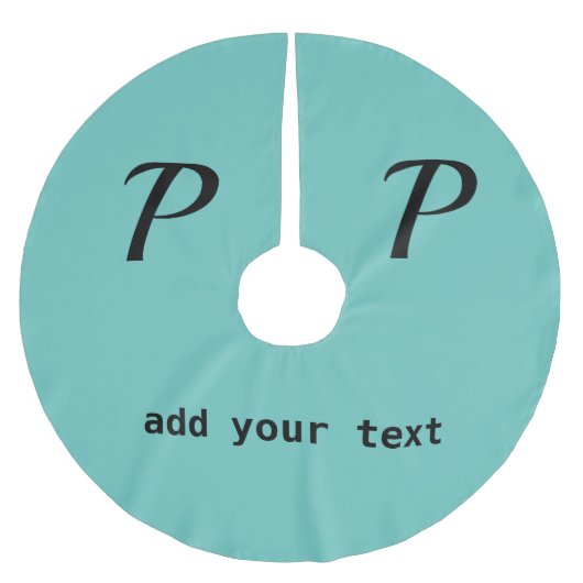 シンプルテキストミニマルモノグラム写真brusの追加 ブラッシュドポリエステルツリースカート (正面)