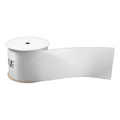 シンプルテキストミニマルモノグラム名の追加 サテンリボン (リール)