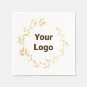 シンプルテキストミニマルモノグラム名ナプキンスの追加 スタンダードカクテルナプキン (正面)