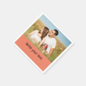 シンプルテキストミニマル写真のクリスマスを追加n スタンダードカクテルナプキン (角)