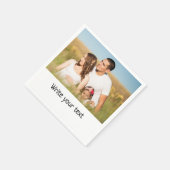 シンプルテキストミニマル写真のクリスマスを追加n スタンダードカクテルナプキン (角)