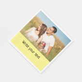 シンプルテキストミニマル写真のクリスマスを追加n スタンダードランチョンナプキン (角)