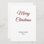 シンプルテキスミニマルトのクリスマスカーを追加 (正面/裏面)