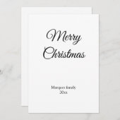 シンプルテキスミニマルトのクリスマスカーを追加 (正面/裏面)