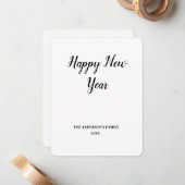 シンプルテキスミニマルトの追加年賀状 ノートカード (正面/裏面インサイチュ)