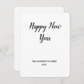 シンプルテキスミニマルトの追加年賀状 ノートカード (正面/裏面)