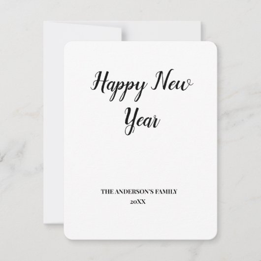 シンプルテキスミニマルトの追加年賀状 ノートカード (正面)