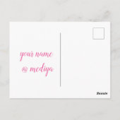 シンプルテキスミニマルトの追加年賀状 ポストカード (裏面)