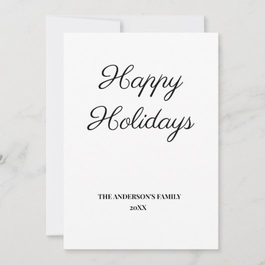 シンプルテキスミニマルト・ホリデー・カードの追加 (正面)