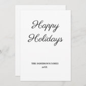 シンプルテキスミニマルト・ホリデー・カードの追加 (正面/裏面)