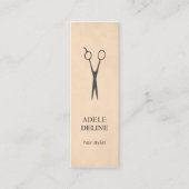 シンプルテクスエレガントチャ美容師名刺 スキニー名刺 (正面)