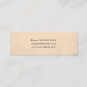 シンプルテクスエレガントチャ美容師名刺 スキニー名刺 (裏面)