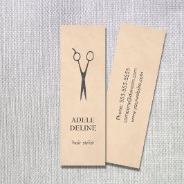 シンプルテクスエレガントチャ美容師名刺 スキニー名刺