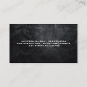 シンプルテクスチャの背景(黒) 名刺 (裏面)