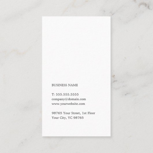 シンプルテクスチャーエレガントダークグレーホワイトコンサルタント 名刺 (裏面)