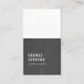 シンプルテクスチャーエレガントダークグレーホワイトコンサルタント 名刺 (正面)