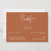 シンプルテコンテンポラリーラコッタブライダルシャワー 招待状 (正面)