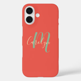 シンプルテラエレガントコッタお名前とイニシャル iPhone 16ケース