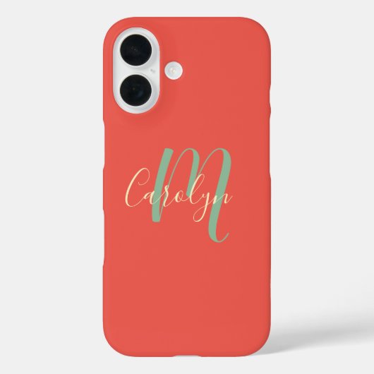 シンプルテラエレガントコッタお名前とイニシャル Case-Mate iPhoneケース (裏面)