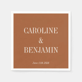 シンプルテラエレガントコッタカスタムウェディング スタンダードカクテルナプキン