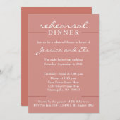 シンプルテラエレガントコッタリハーサルディナーインヴィータ 招待状 (正面/裏面)