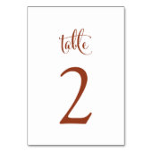 シンプルテラエレガントコッタ秋ボホズ結婚ス テーブルナンバー (裏面)