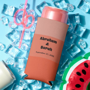 シンプルテラコッタアーストーングラデーション結婚式の引き出物 スリム缶クーラー