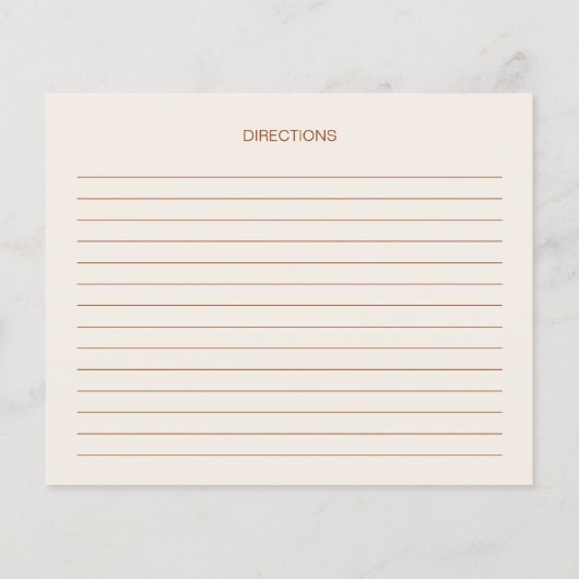 シンプルテラコッタタイポグラフィブライダルシャワーレシピ (裏面)