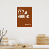 シンプルテラコッタタイポグラフィブライダルシャワー歓迎 ポスター (キッチン)