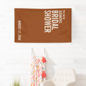 シンプルテラコッタタイポグラフィブライダルシャワー歓迎 横断幕 (インサイチュ)