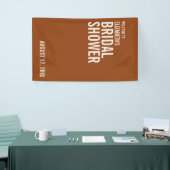 シンプルテラコッタタイポグラフィブライダルシャワー歓迎 横断幕 (トレードショー)