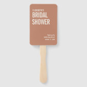 シンプルテラコッタタイポグラフィブライダルシャワー ハンドファン