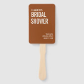 シンプルテラコッタタイポグラフィブライダルシャワー ハンドファン