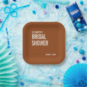 シンプルテラコッタタイポグラフィブライダルシャワー ペーパープレート (パーティー)