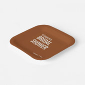 シンプルテラコッタタイポグラフィブライダルシャワー ペーパープレート (傾斜あり)