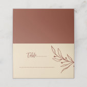 シンプルテラコッタフローラ結婚ズ プレイスカード (外部開封)