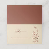 シンプルテラコッタフローラ結婚ズ プレイスカード (外部開封)
