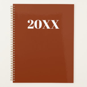 シンプルテラコッタモダンタイポグラフィ年モノグラム プランナー手帳