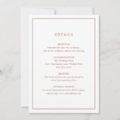 シンプルテラコッタモノグラムエレガントウェディング 招待状 (裏面)