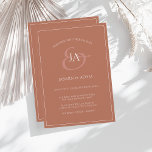 シンプルテラコッタモノグラム結婚式招待状 シーズンカード<br><div class="desc">シンプルテラコッタモノグラム結婚式招待状。美しい白い台本結婚を使用したトレンディー焼けオレンジ色の結婚式招待状で、店内のイニシャルをテラコッタの背景に飾り付け、スタイリッシュにゲストを感動させる。この招待状は素晴らし暗いオレンジ色のデザインを持ち、モダンそしてバイブとミニマル、あなたのトレンディー、ミニマシンプルリストに最適結婚である。レイアウトとレイアウトはモダン、テラコッタの背景と対照的なイニシャルスクリプトに注目を集める。この招待は、ニュートラルか燃えたオレンジ結婚色の花模様に囲まれた美しい設定のトーンを設定し、一致するテラコッタのデコ結婚アを設定する。控えめなお祝いに完璧な追加エレガント。ザ・サンデー・コレクティブ©byレイチェル・ハンナ・ギー</div>