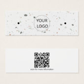 シンプルテラッツォQRコードイヤリングミニディスプレイカード (正面&裏面)