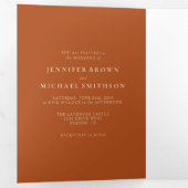 シンプルテラミニマルコタ結婚ス 三つ折りカード (内部最初)