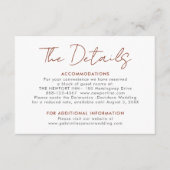 シンプルテラモダンコッタラスト結婚の詳細エンクル エンクロージャーカード (正面)