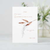 シンプルテラモダン結婚コタ 出欠カード (スタンド正面)