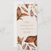 シンプルテラ素朴コッタフローラ結婚式 プログラム (正面)