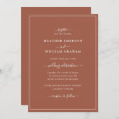 シンプルテラ結婚コッタ 招待状 (正面/裏面)