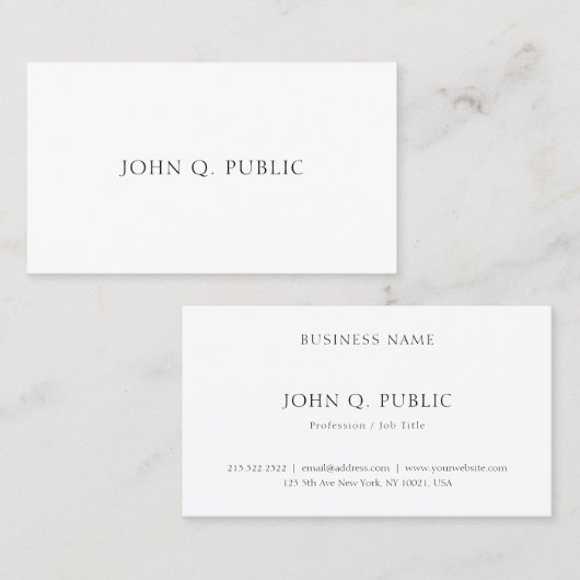 シンプルテンプレートエレガントプロフェッショナルシモダンック 名刺 (正面/裏面)