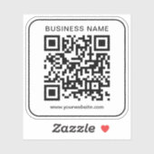 シンプルテンプレートカスタム会社名Url QRコード シール (シート)