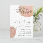 シンプルテンプレートバー結婚式招待状 招待状 (スタンド正面)