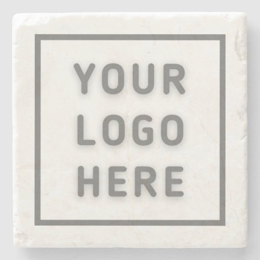 シンプルテンプレートプロモーションスワッグホワイト ストーンコースター (正面)